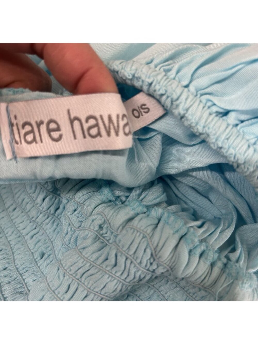 Tiare Hawaii Naia Maxi Dress Women’s O/S Peach Blue Ombre Smocked Boho Beachy - Picture 10 of 16